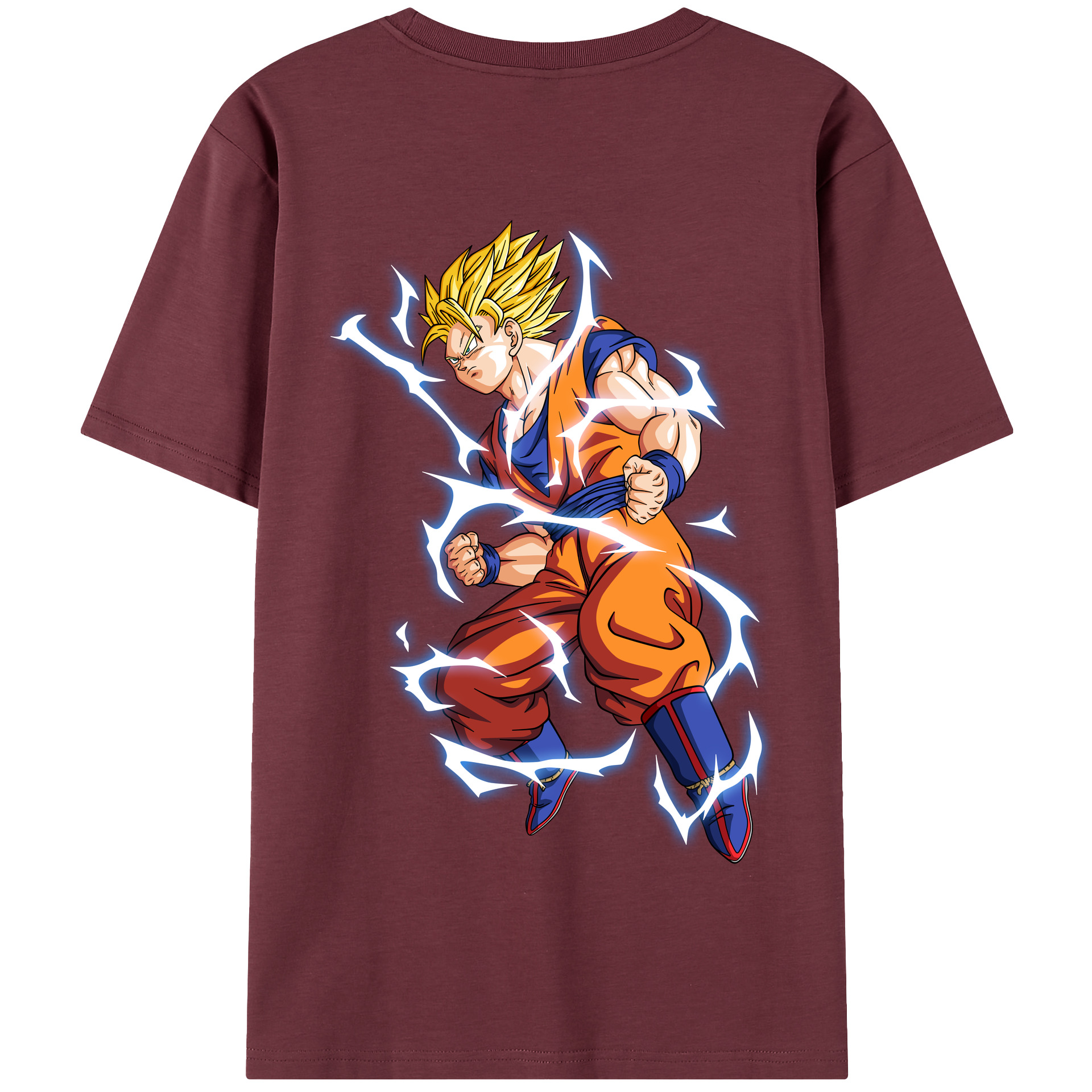 （画像用） ドラゴンボール 孫悟空（そん ごくう）Son Goku カカロット DRAGON BALL Kakarotto 綿100％半袖Tシャツ（背面プリント）